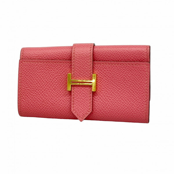 Hermes Hermès Bearn Key Case, Epsom Leather, Rose Azalee, X Stamp, Women's