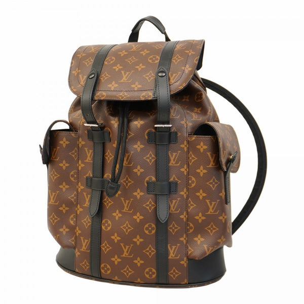 Louis Vuitton Monogram Macassar Christopher MM Backpack M43735 Brown Men's