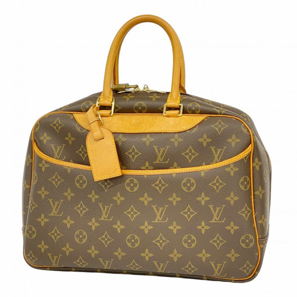 Louis Vuitton Monogram Deauville Handbag M47270 Brown Women's
