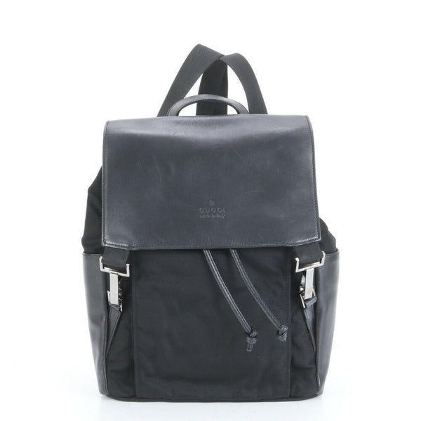 Gucci Leather Backpack Shoulder Bag Black 003 0233 Men's