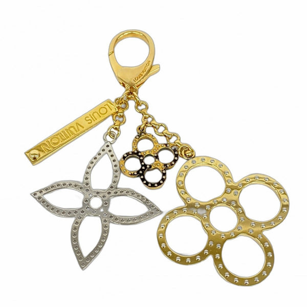 Louis Vuitton Bijoux Sac Taberge Keychain M65090 Gold and Silver Women's