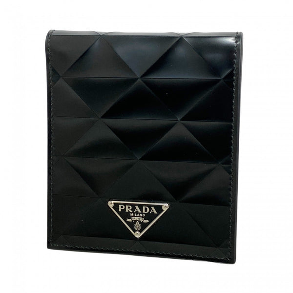Prada men's leather wallet in black