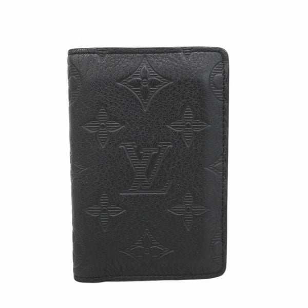 Louis Vuitton Monogram Shadow Organizer de Poche M62899 Black Men's Business Card Case