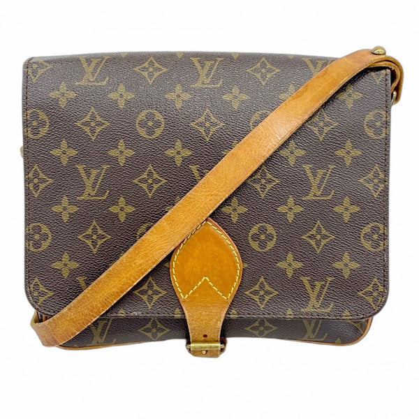 Louis Vuitton Monogram Cartouchiere GM Shoulder Bag M51252 Brown Women's