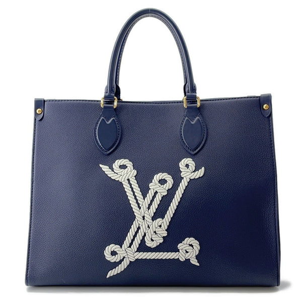 Louis Vuitton Tote Bag, Grained Calfskin Leather, Sailor's Knot Nautical On-the-Go MM M24834, 2-Way Shoulder Bag