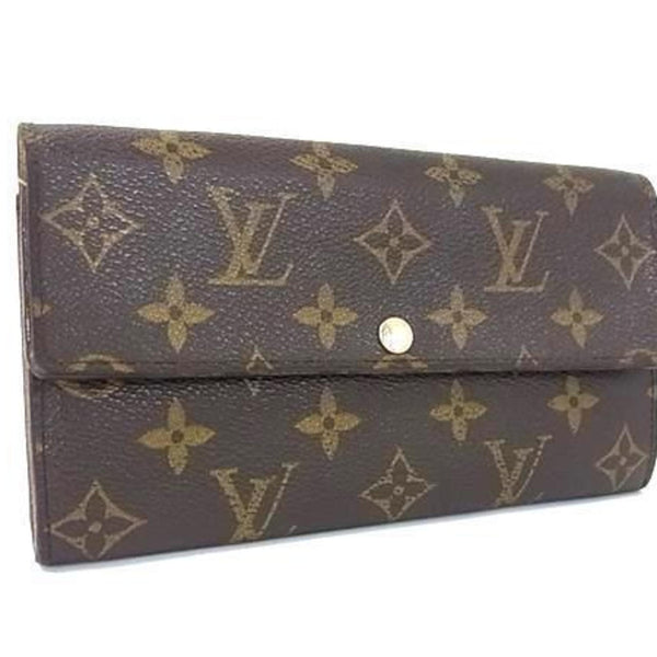 LOUIS VUITTON Monogram Portefeuille Sarah Wallet M61734 Brown Leather Bifold Long for Men and Women