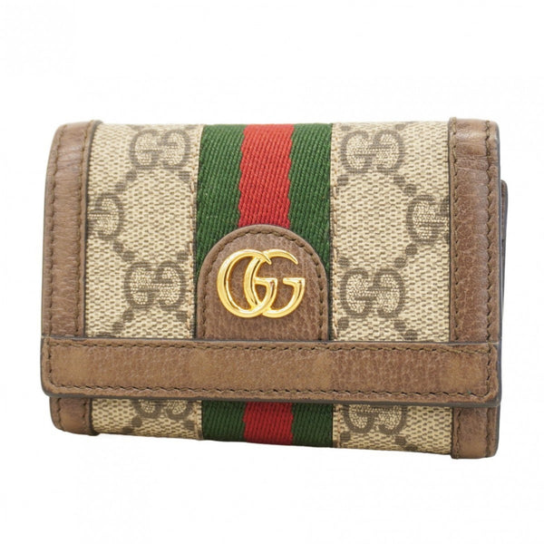 Gucci Ophidia Tri-fold Wallet 644334 Brown Women's