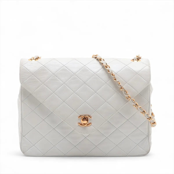 Chanel Matelasse Lambskin Single Flap Chain Leather Shoulder Bag for Women