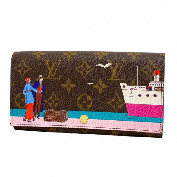 Louis Vuitton Monogram Portefeuille Sarah Long Wallet M62137 Brown Women's