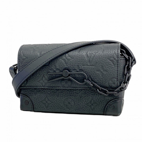Louis Vuitton Monogram Taurillon Steamer Wearable Wallet Shoulder Bag M81746 Black Men's