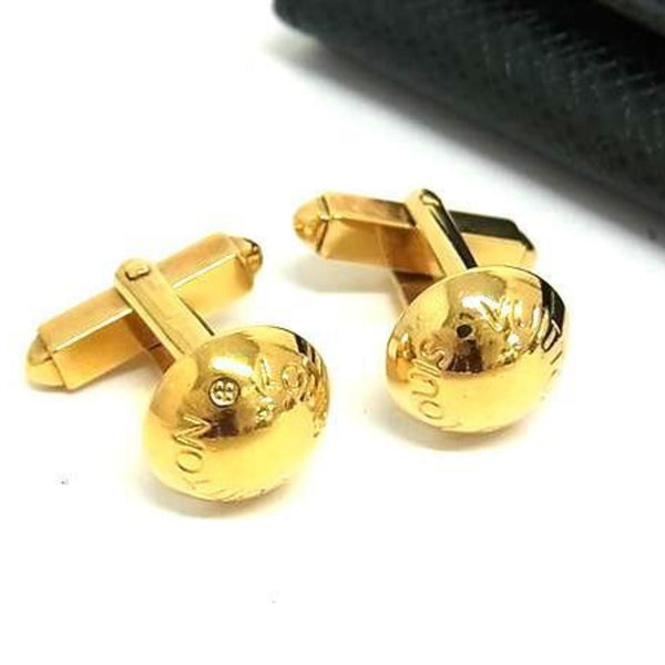 LOUIS VUITTON Button de Manchette Crew Cufflinks M30584 Gold Metal Men's