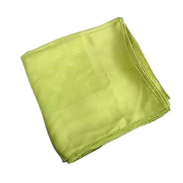 LOUIS VUITTON Louis Vuitton Monogram Scarf - Light Green 100% Silk Large Women's