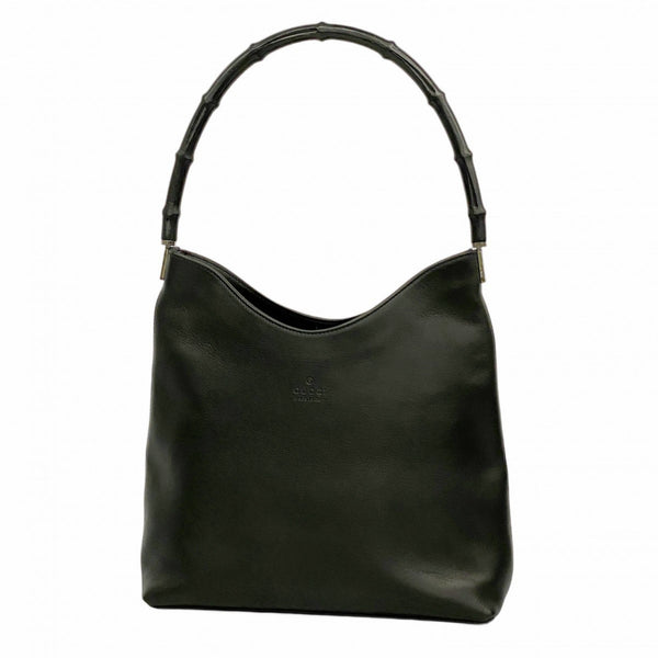 Gucci Bamboo 001 3244 Handbag in Black Leather for Women