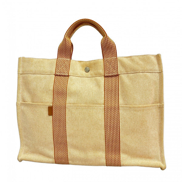 Hermes New Fool Tote MM Canvas Orange Women's Bag