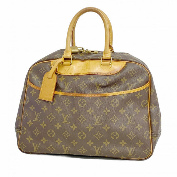 Louis Vuitton Monogram Deauville Handbag M47270 Brown Women's