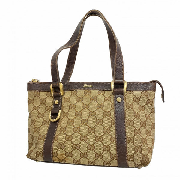 Gucci GG Canvas Tote Bag 141471 Brown Women's