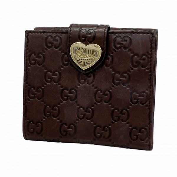 Gucci wallet Guccissima 203549 leather brown women's
