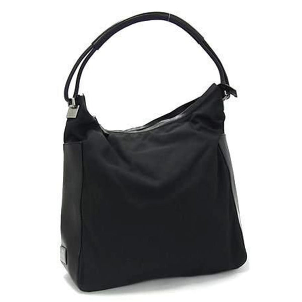 GUCCI Gucci Handbag Shoulder Bag 001 3770 Black Nylon and Leather Women's
