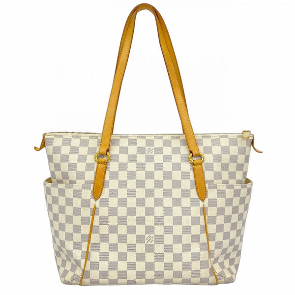 Louis Vuitton Damier Azur Totally MM Tote Bag N41279 White Women's