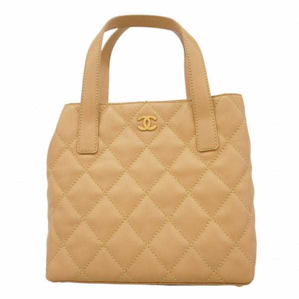 Chanel handbag, wild stitch lambskin, brown, women's