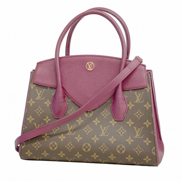 Louis Vuitton Monogram Florine Tote Bag M42271 Brown Leather Women's