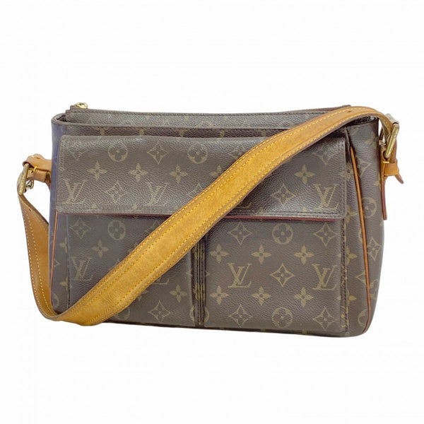 Louis Vuitton Monogram Viva Cite GM Shoulder Bag M51163 Brown Women's