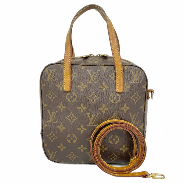 Louis Vuitton Monogram Spontini Handbag M47500 Brown Women's
